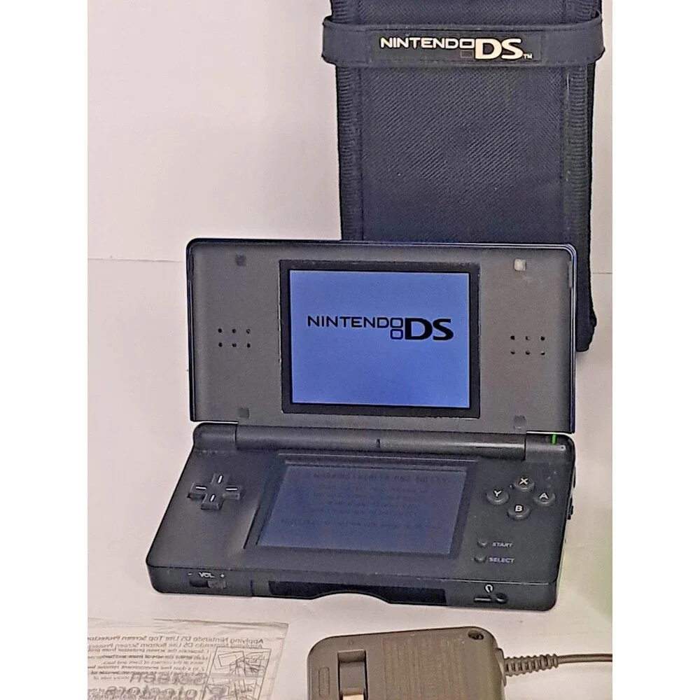 Lot 2 Nintendo Ds Lite Systems Cobalt Blue White 2 Cases Charger Tested Guc